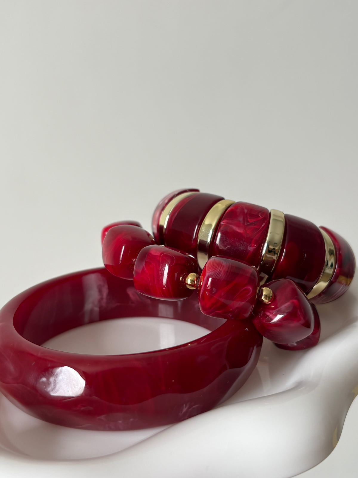 Burgundy bangle set