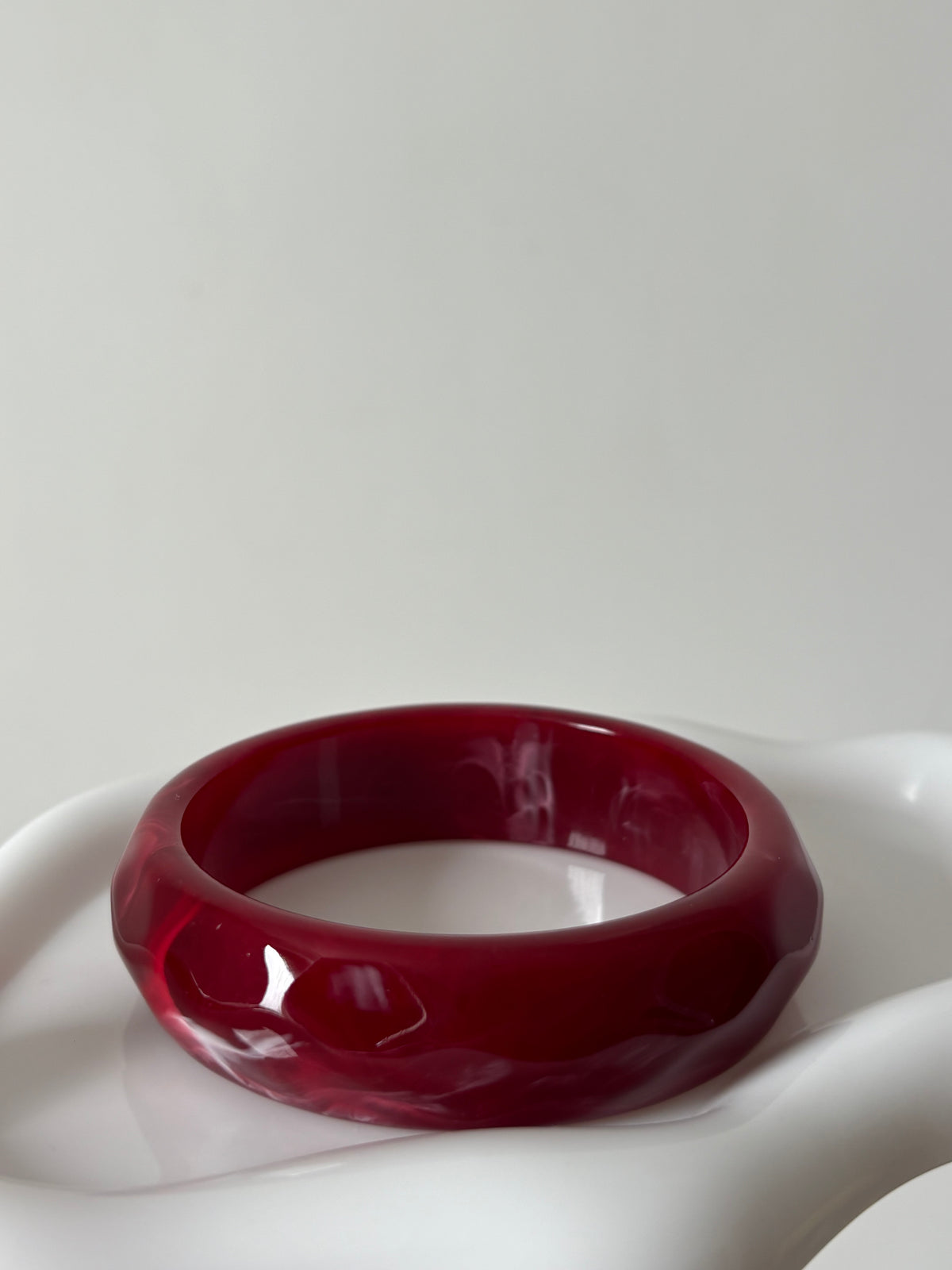 Acrylic burgundy bangle