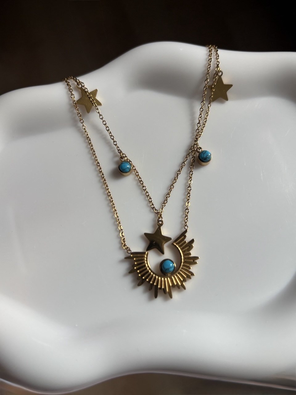 Sunburst Layered Necklace