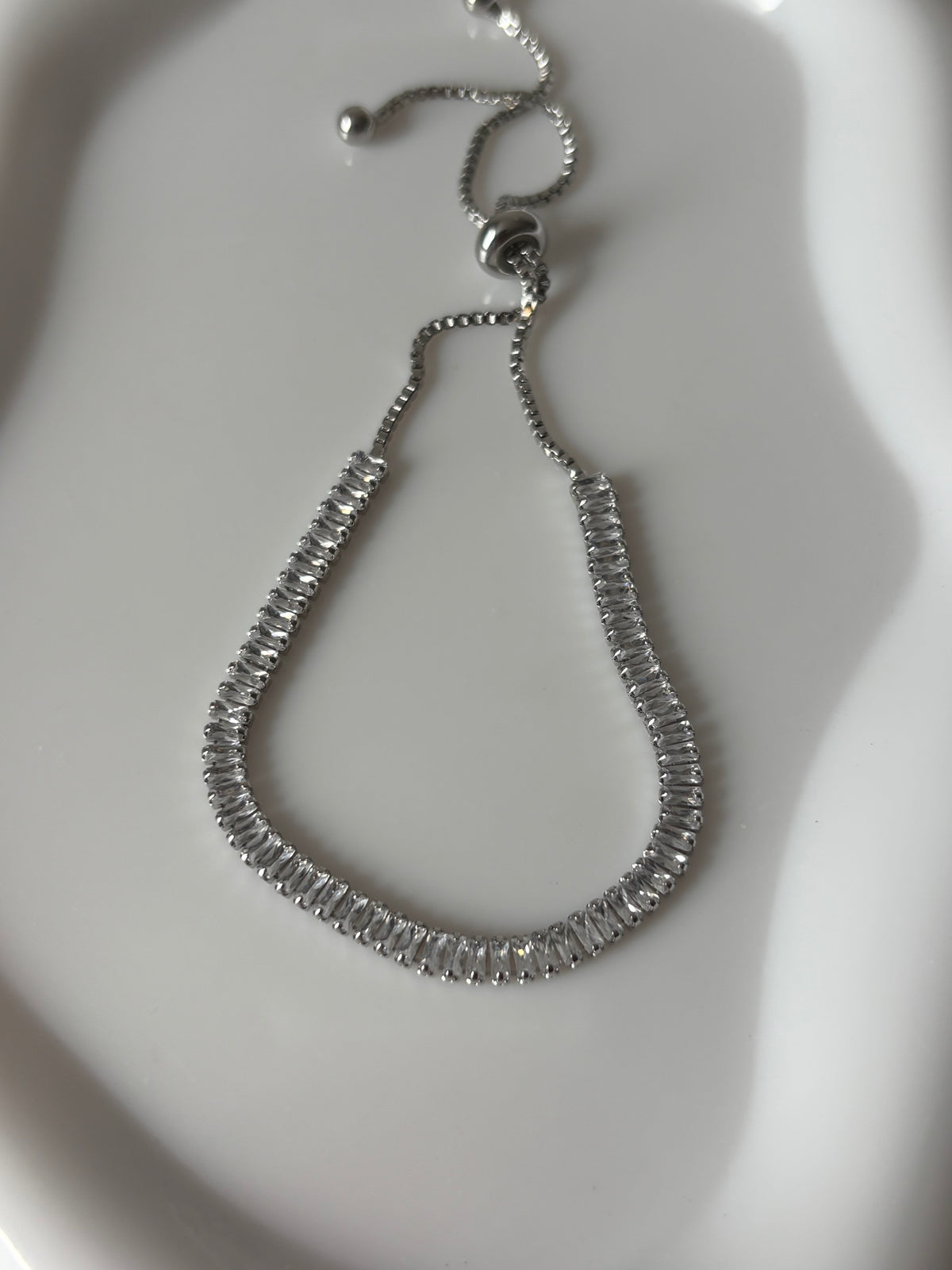 Silver tennis bracelet