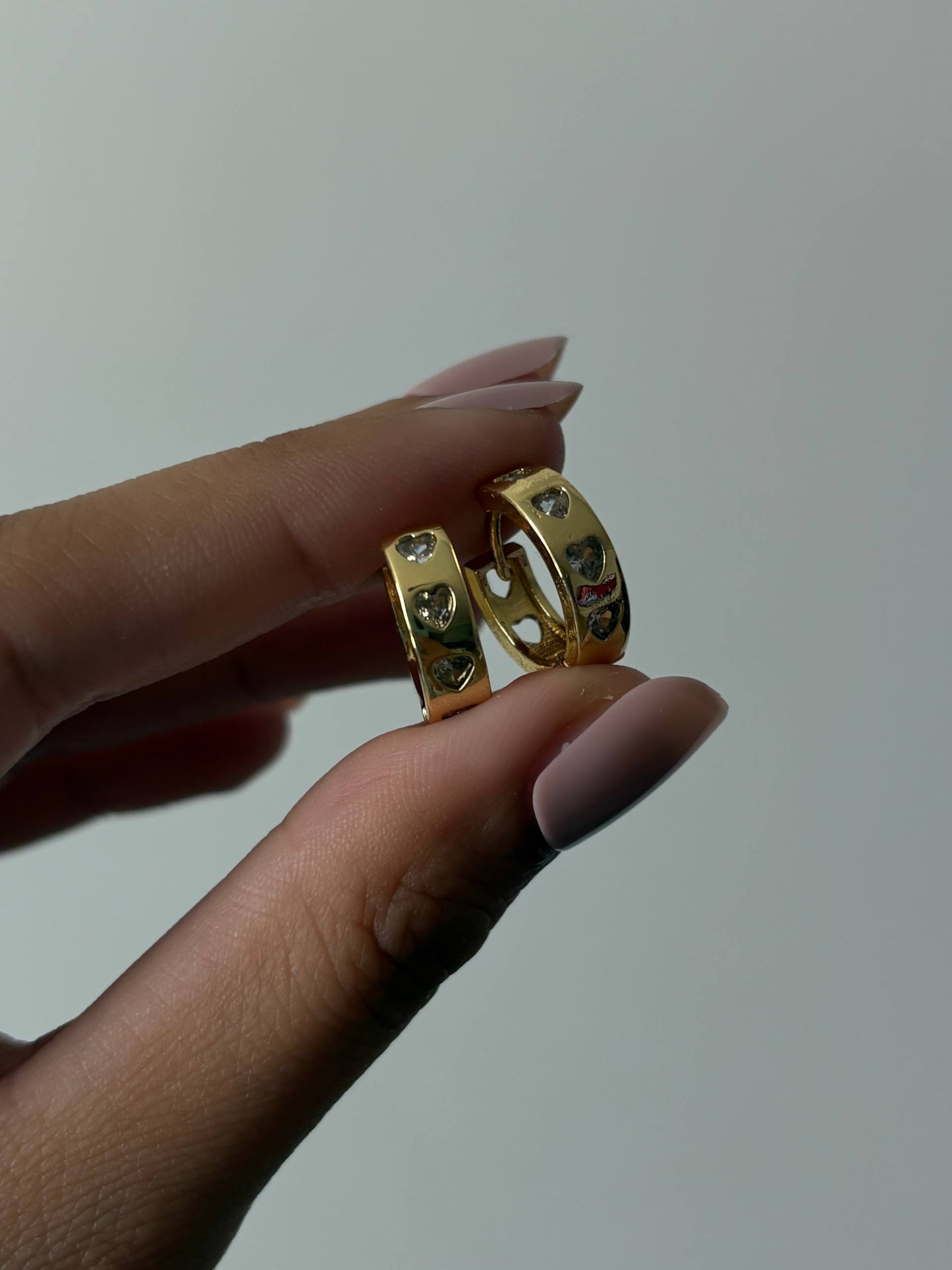 Gold Heart Earrings