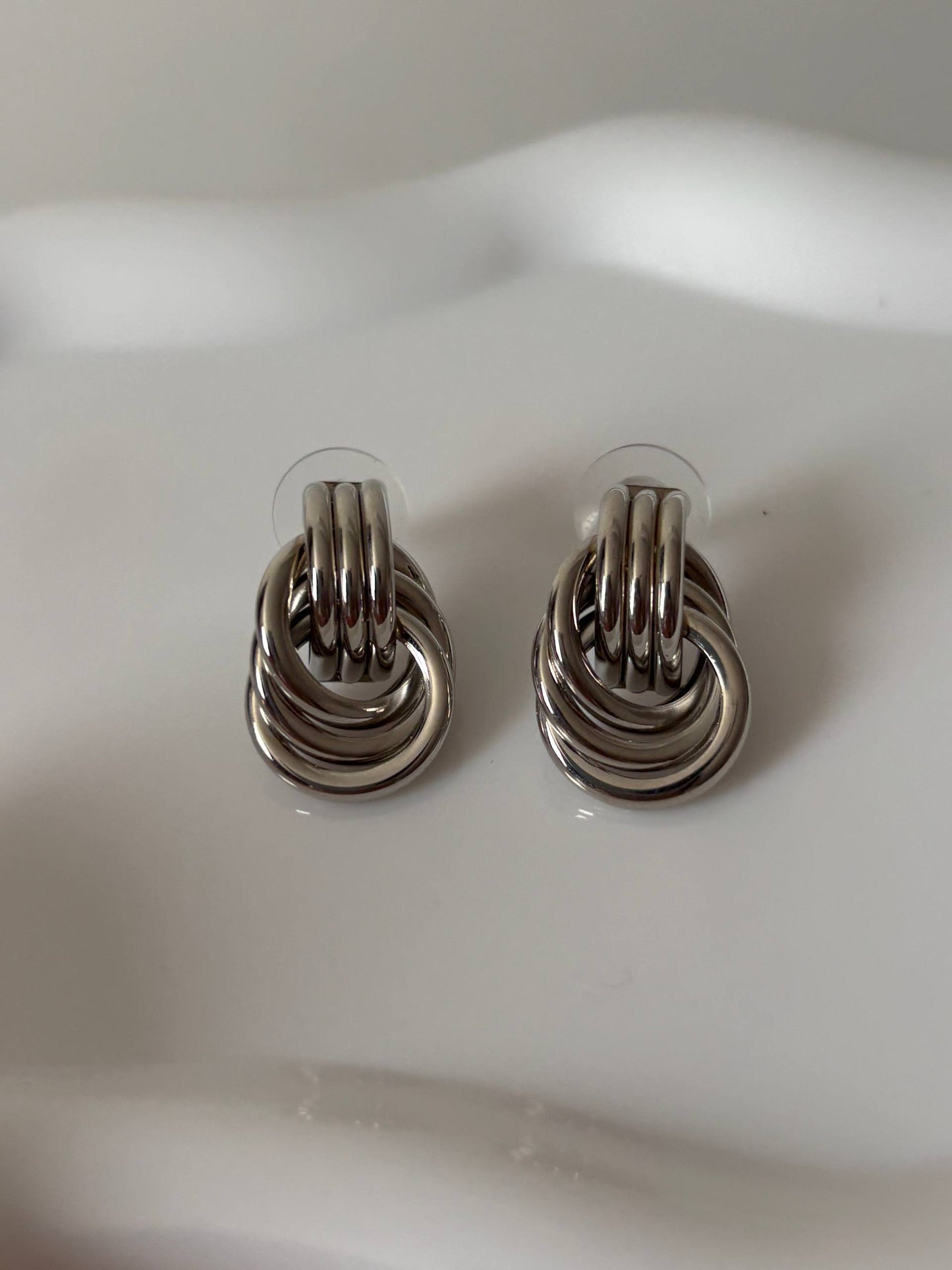 Silver Knot Earrings