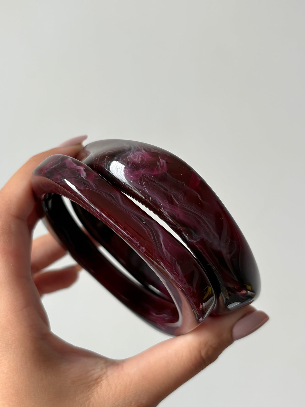 Marbled Resin Bangle Set