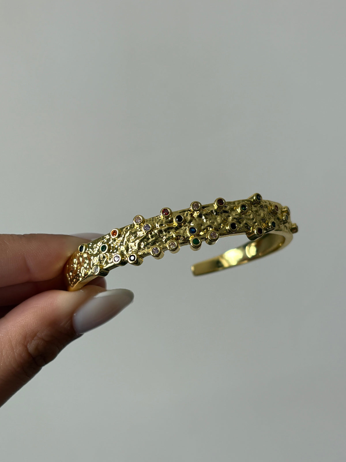 Textured Gold Cuff Bracelet