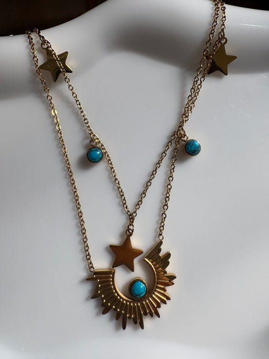 Sunburst Layered Necklace