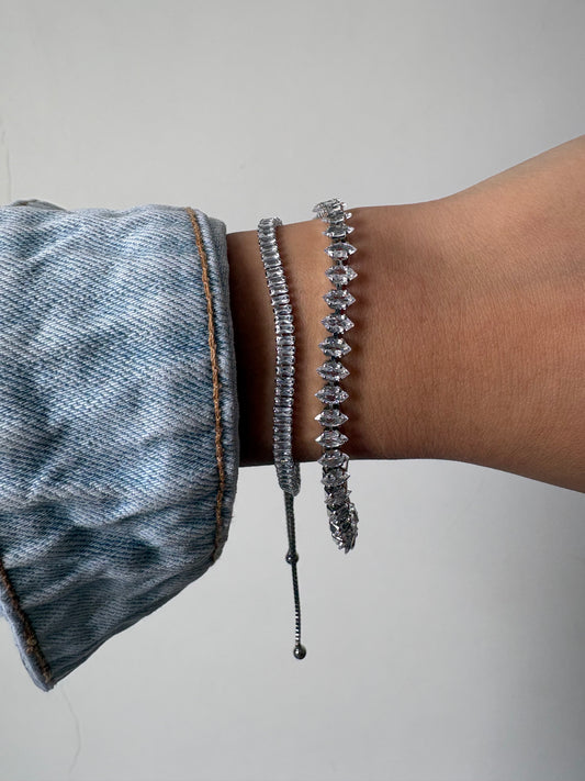 Silver tennis bracelet