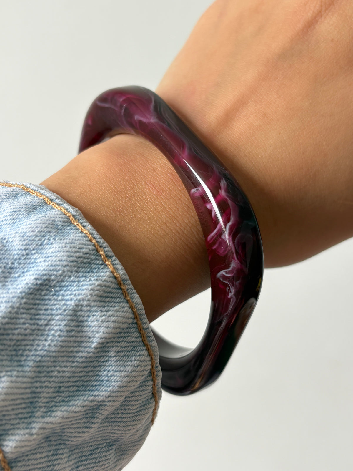 Marbled Resin Bangle Set