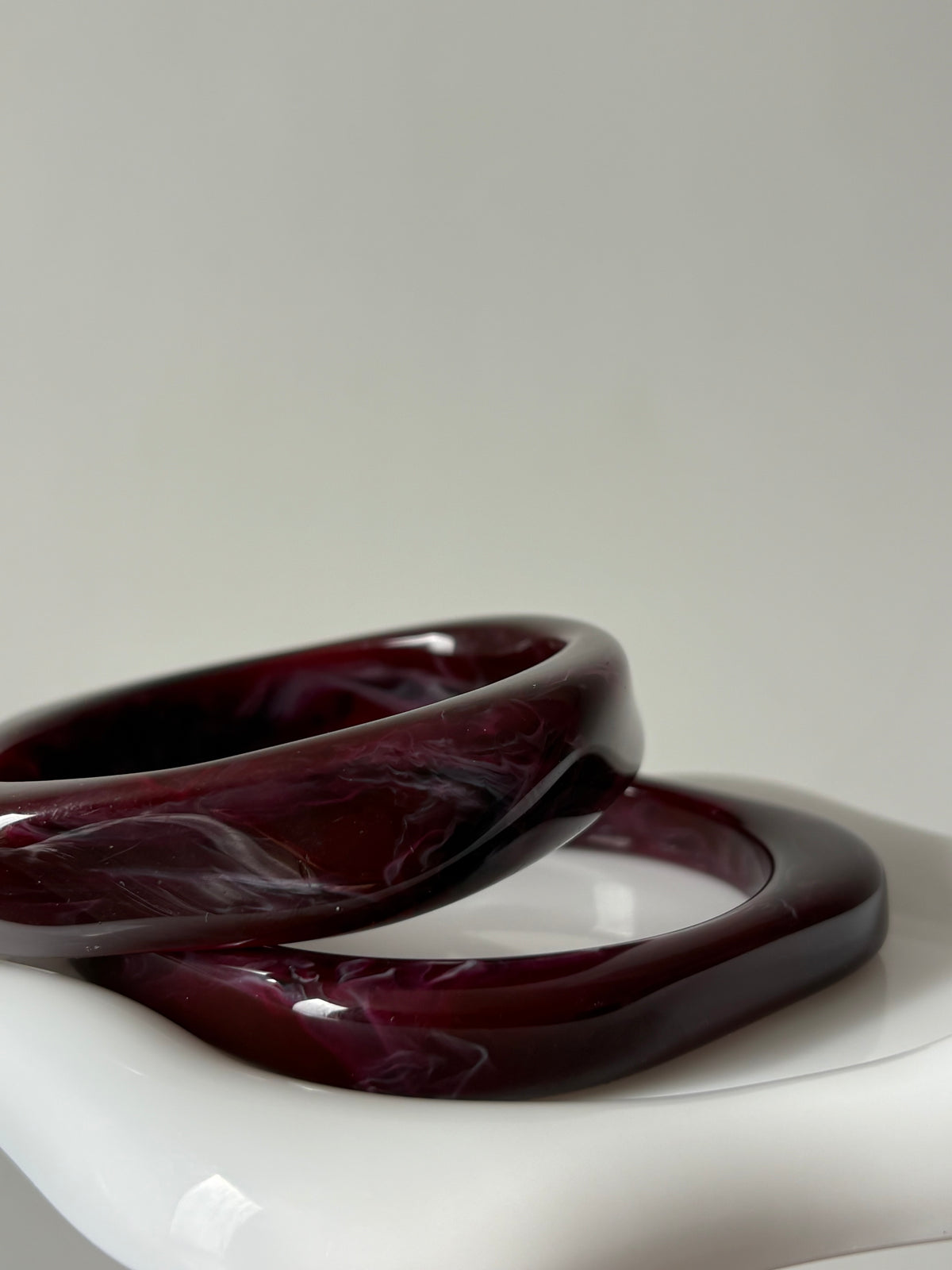 Marbled Resin Bangle Set