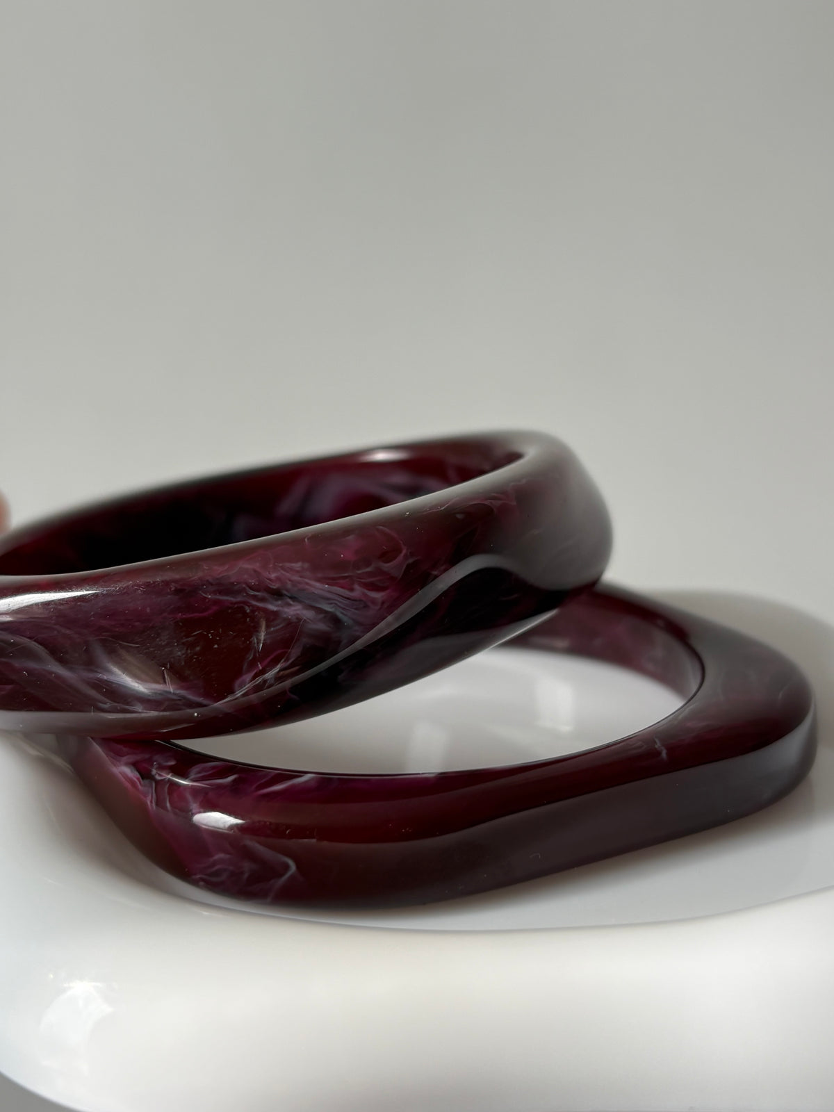 Marbled Resin Bangle Set