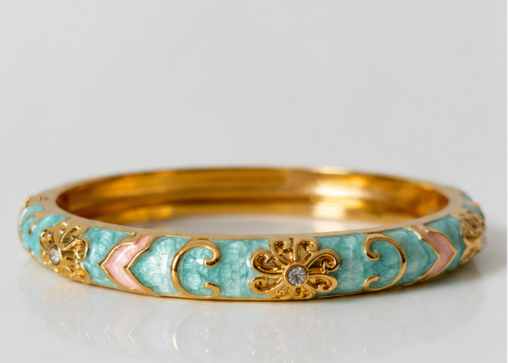 Floral Enamel Bangle