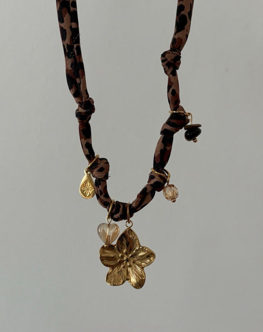 Leopard Silk & Golden Charms