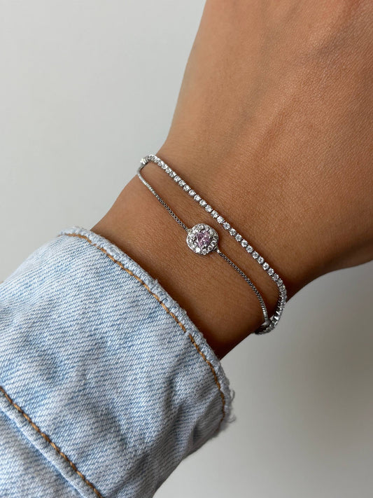 Silver Sparkle Duo Bracelet