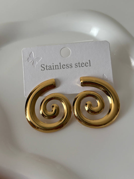 Golden Spiral Earrings