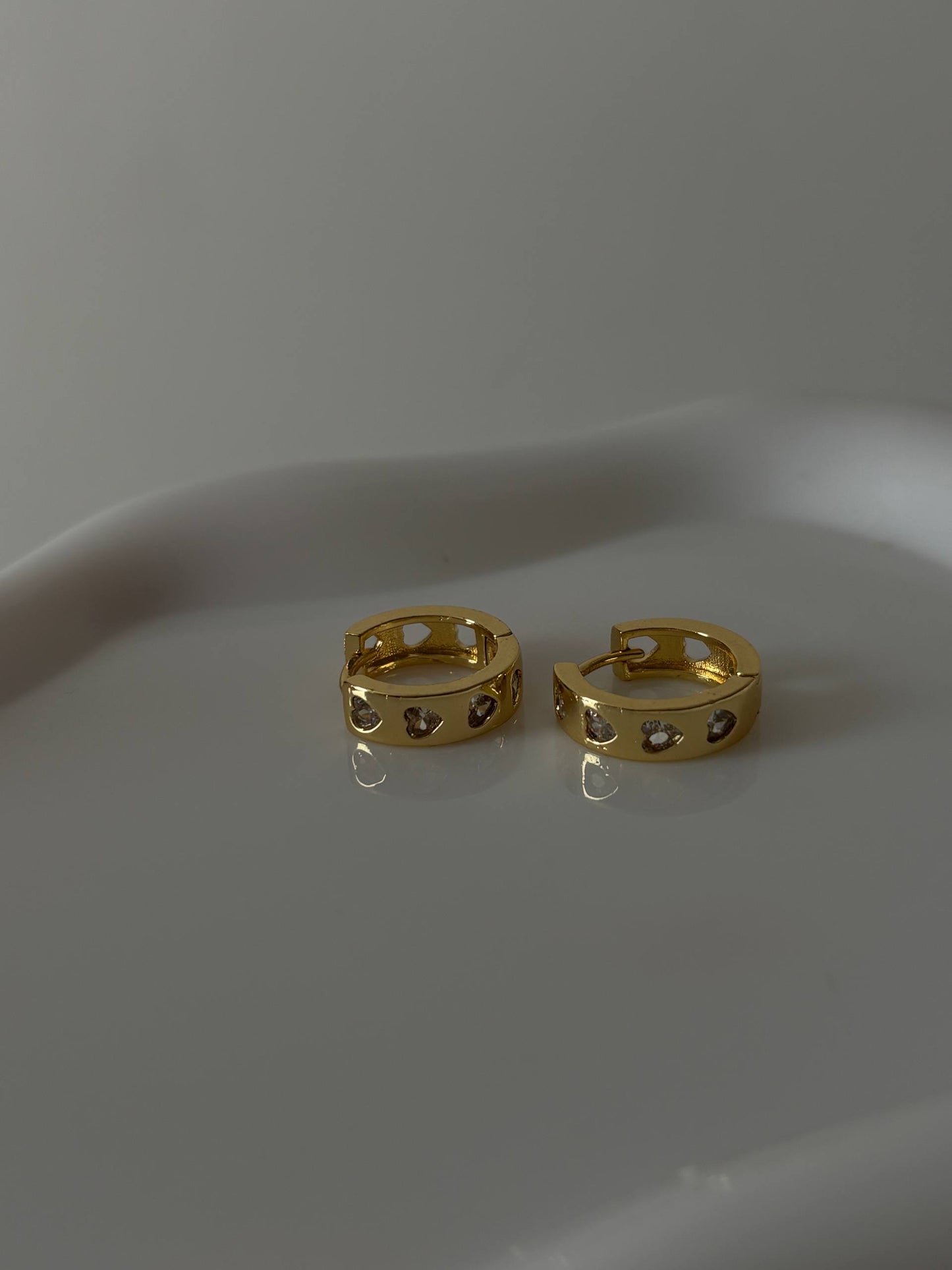 Gold Heart Earrings
