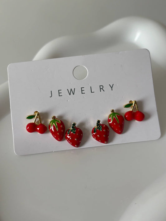 Berry Earrings Set