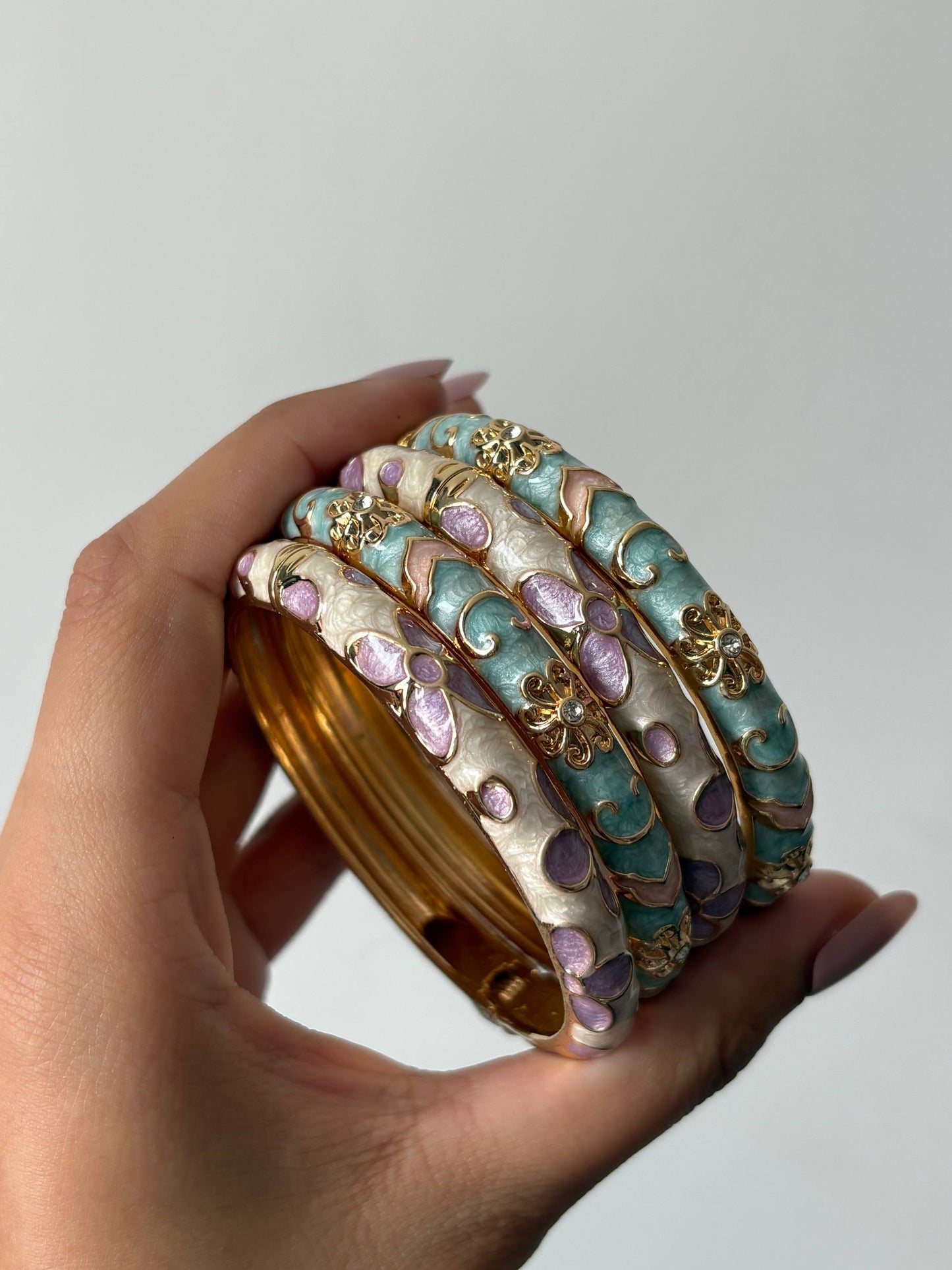 Floral Enamel Bangle
