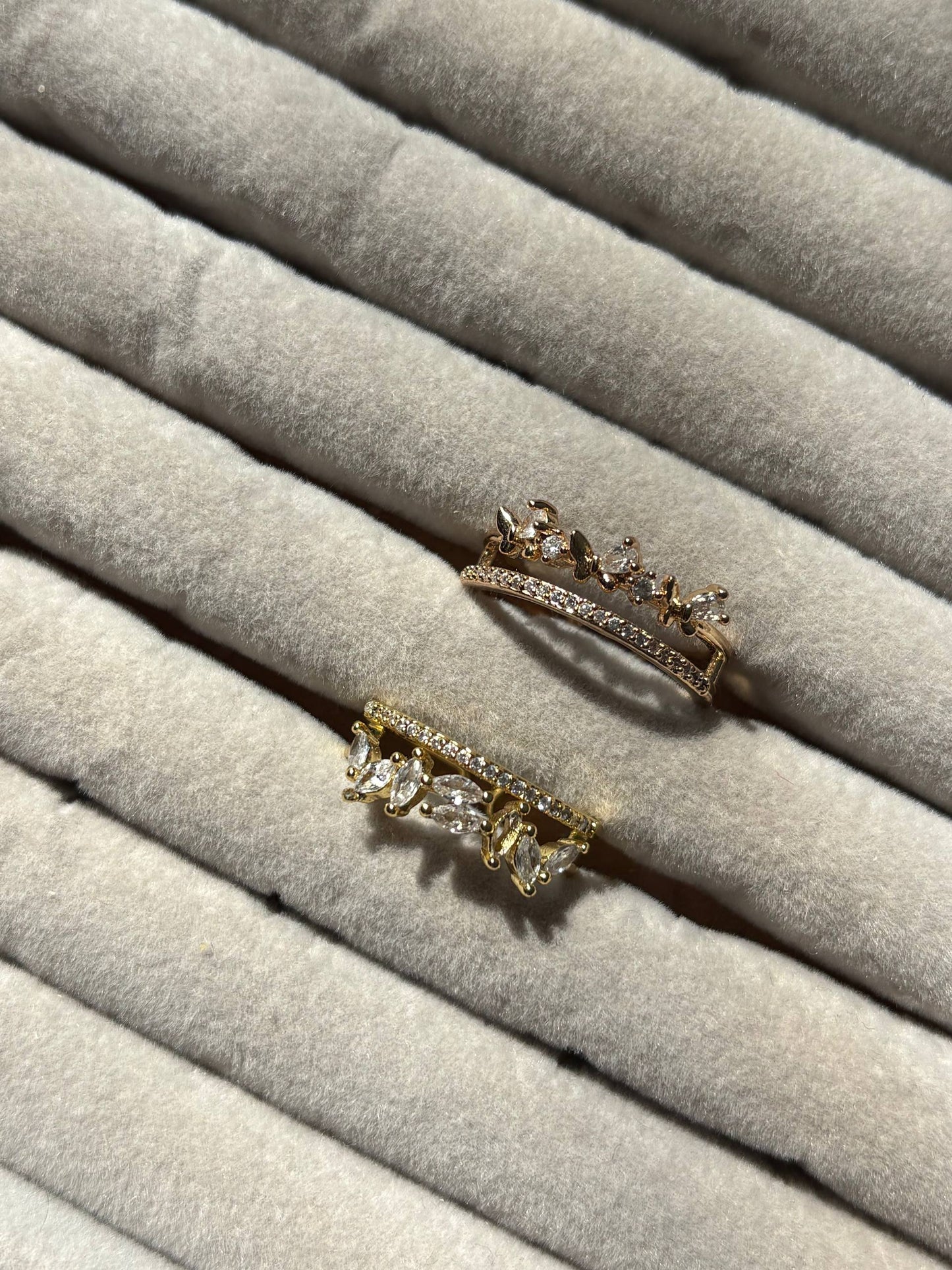 Gold Crystal Crown Ring