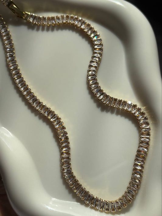 Gold Tennis Necklace