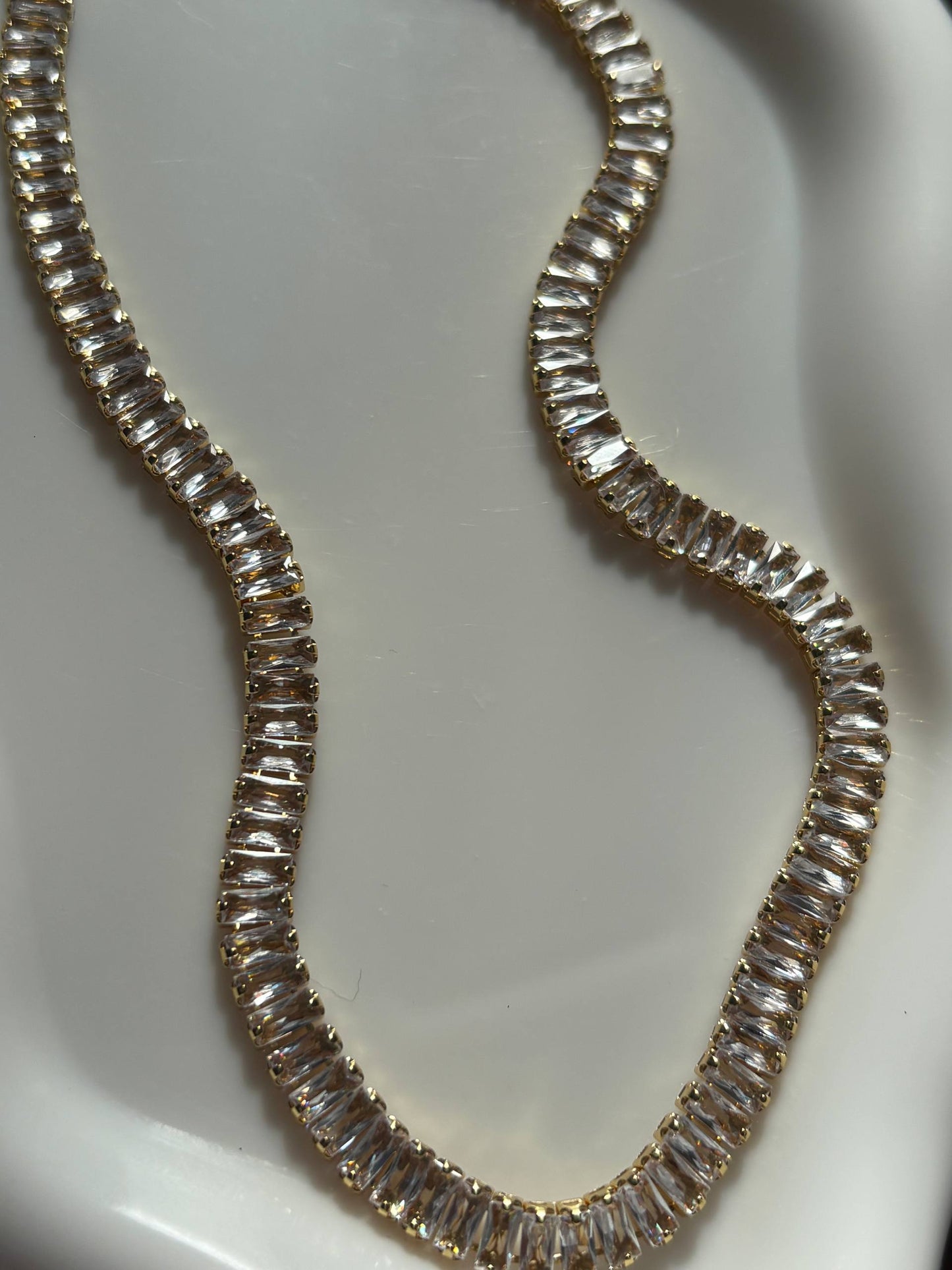 Gold Tennis Necklace