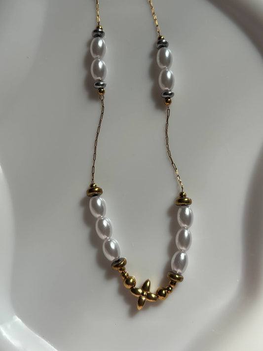 Pearl Station Necklace