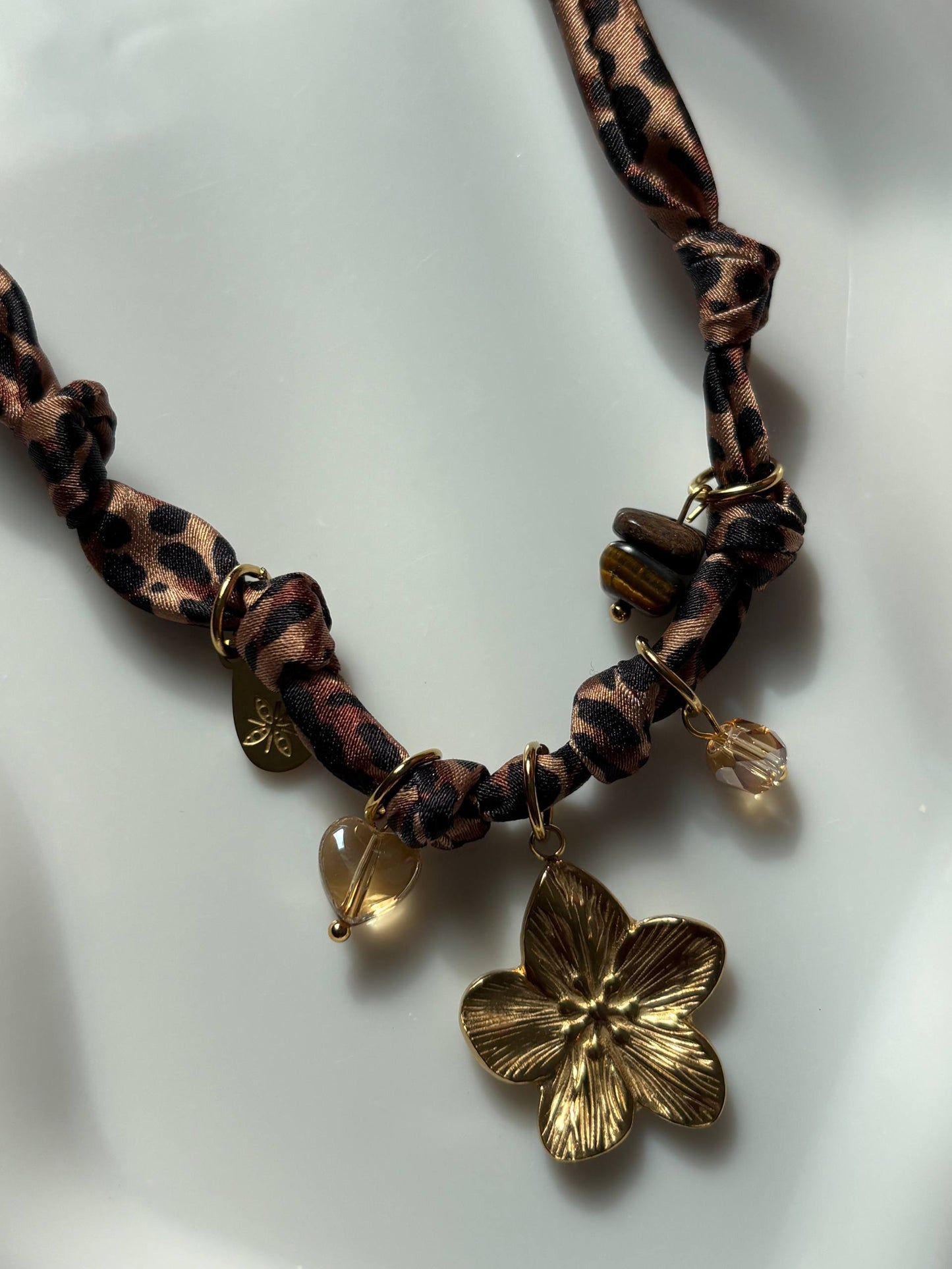 Leopard Silk & Golden Charms