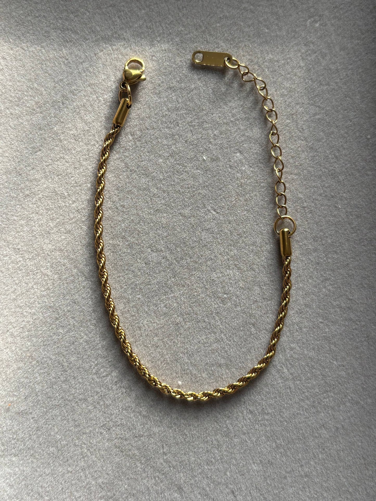 Gold Rope Chain Bracelet