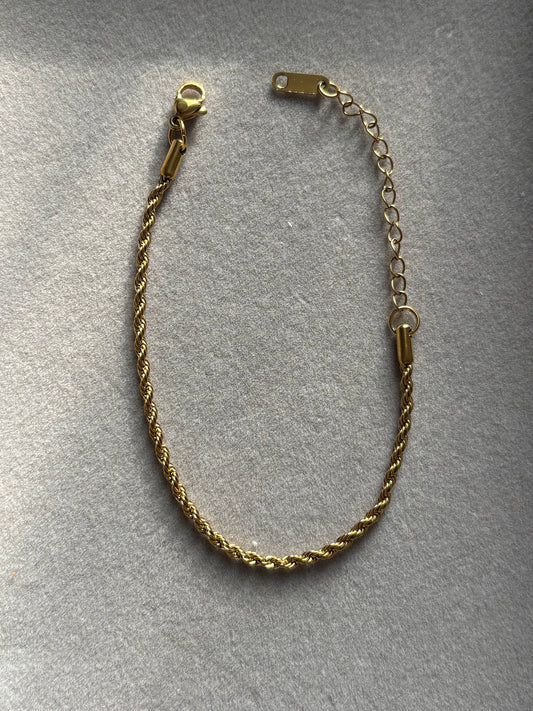 Gold Rope Chain Bracelet