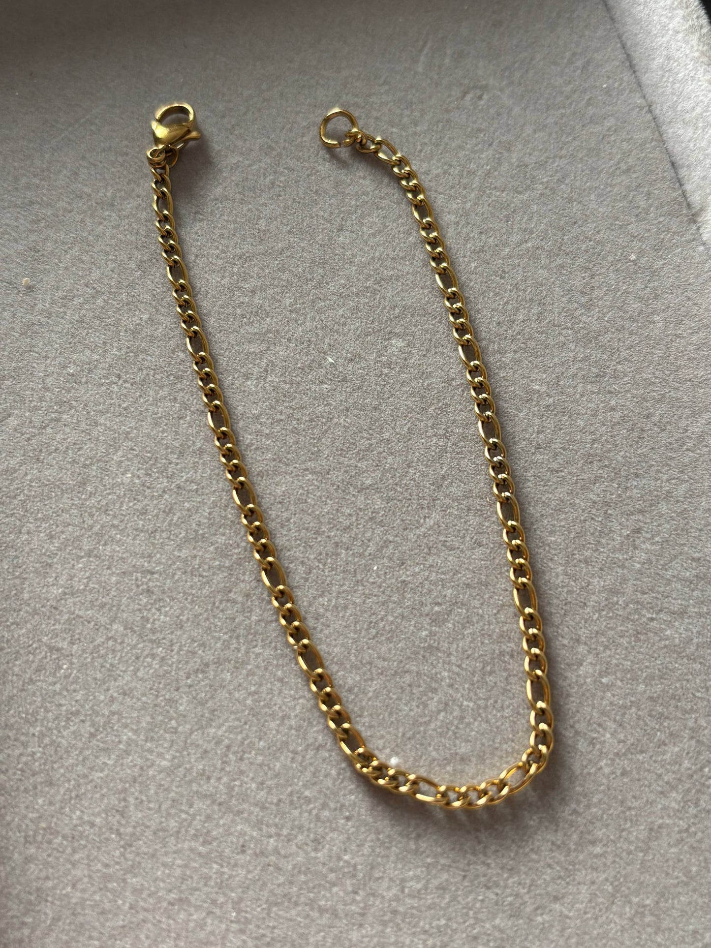 Gold Figaro Chain Bracelet