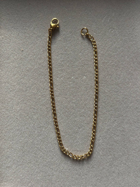 Gold Figaro Chain Bracelet
