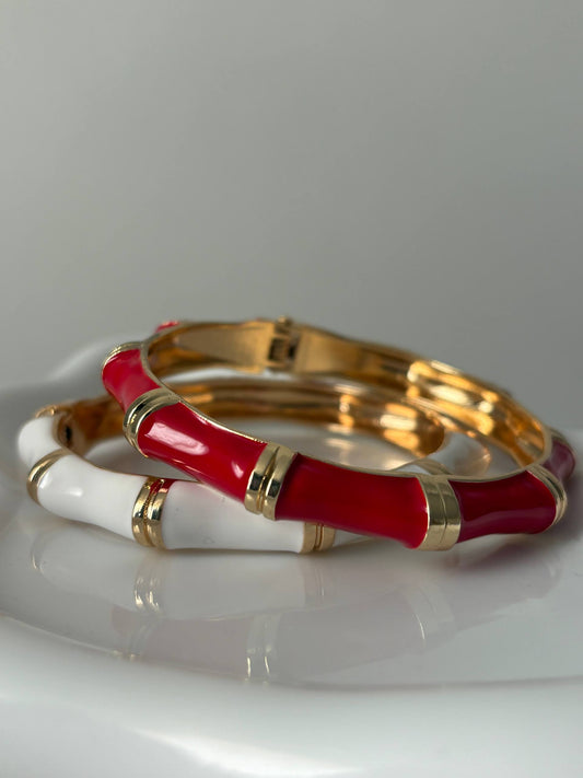 Bamboo Enamel Bangle